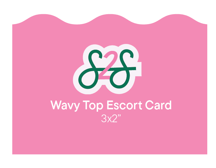 Escort Card Wavy Top