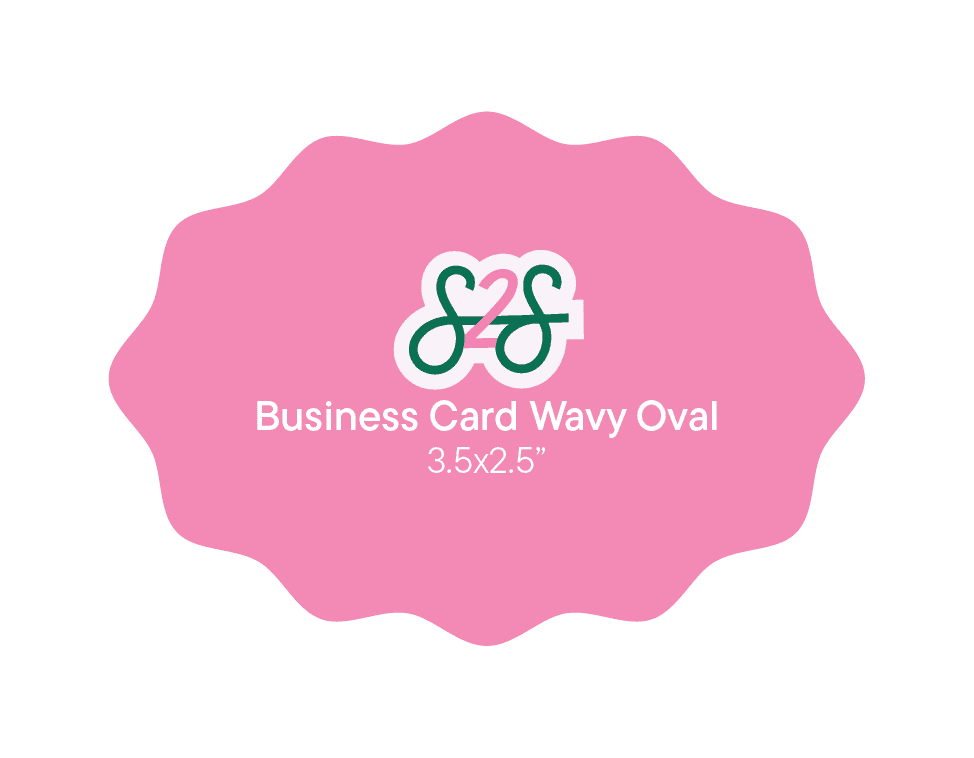 Place Card Oval - Wavy